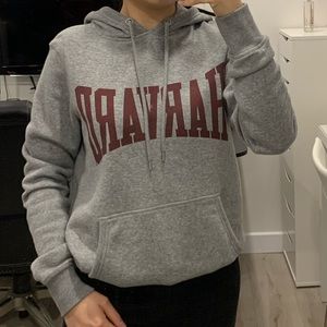 H&M HARVARD Gray Hoodie (M) *thrifted*